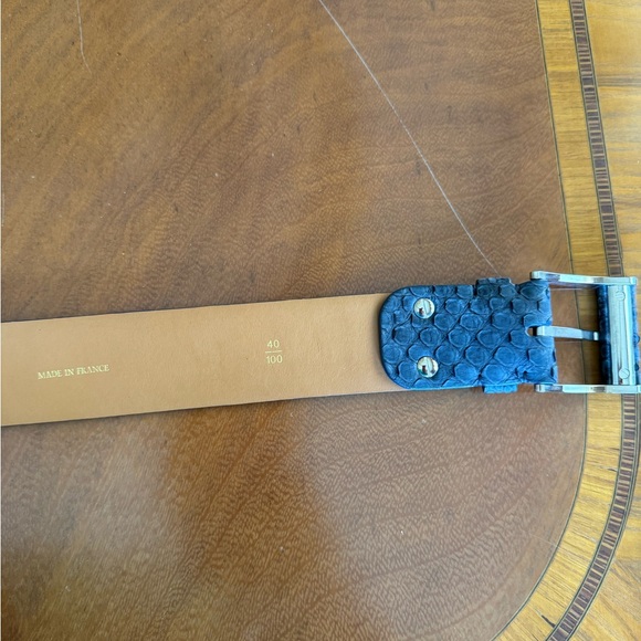 Gray Python Leather ZILLI Belt for Men - Picture 4 of 6